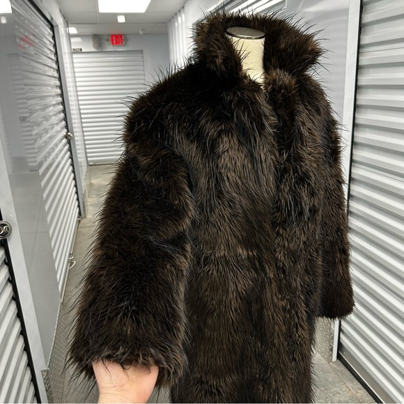 Vintage Newport News faux fur long coat M - Picture 6 of 11